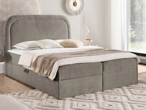 Επενδυμένο κρεβάτι Bonito-Silver Gray-140 x 200