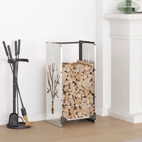 Ραφιέρα Καυσόξυλων 40x30x80 εκ. από Ανοξείδωτο ατσάλι