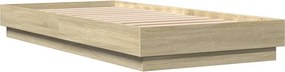 vidaXL Πλαίσιο Κρεβ. Χωρ. Στρώμα Sonoma Δρυς 90x200 εκ. Επεξ. Ξύλο