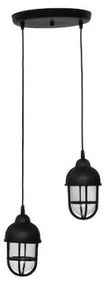 Κρεμαστό Φωτιστικό Οροφής Πλαστικό IP54 SLP-900 PENDEL 2L 11-0305 Heronia-11-0305-Μαύρο 11-0305
