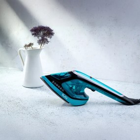 Σίδερο ατμού 2σε1 Oliver Voltz OV51051C, 1800 W, 180 ml, Κεραμική πλάκα, Κάθετο σιδέρωμα, Θερμοστάτης, Αυτόματη απενεργοποίηση, Τυρκουάζ