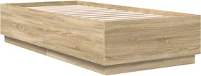 vidaXL Σκελετός Κρεβατιού Sonoma Δρυς 90 x 190 cm Επεξεργασμένο Ξύλο