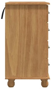 vidaXL Γραφείο με συρτάρι Καφέ 95 x 40 x 75 εκ. Μασίφ ξύλο πεύκου
