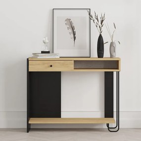 Κονσόλα Sirius Megapap χρώμα sapphire oak - silky black 100x35x79εκ.