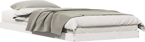 vidaXL Κρεβάτι δαπέδου Λευκό 80 x 210 cm Στερεά ξυλεία πεύκου