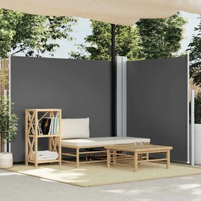 vidaXL Σκίαστρο Πλαϊνό Συρόμενο Ανθρακί 180 x 600 εκ.