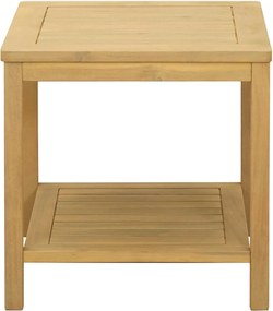 vidaXL Τραπεζάκι Πλευράς Φυσικό Λάδι 45 x 45 x 45 cm
