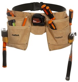 Toolpack Ζώνη Εργαλείων με Διπλή Θήκη Superior Δερμάτινη 366.004