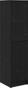 vidaXL Highboard Μαύρη Οξυά 35 x 37 x 142 εκ Επεξεργασμένο ξύλο