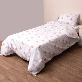 Σεντόνια Μονά (Σετ) Viopros Kids Χοκ Λευκό ΧΩΡΙΣ ΛΑΣΤΙΧΟ 160x260