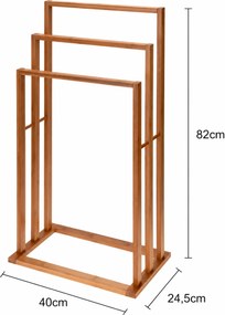 Επιδαπέδια Κρεμάστρα 3 Θέσεων από Bamboo 40x24.5x82cm MRShome