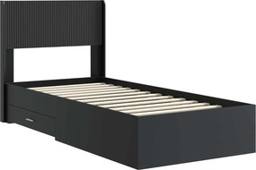 vidaXL Καλάθι με αποθήκη και κεφαλάρι Μαύρο 75 x 190 cm