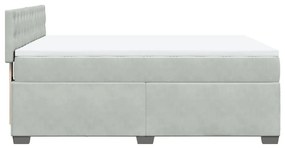 ΚΡΕΒΑΤΙ BOXSPRING ΜΕ ΣΤΡΩΜΑ ΑΝΟΙΧΤΟ ΓΚΡΙ 140X190 ΕΚ. ΒΕΛΟΥΔΙΝΟ 3288618