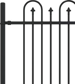 vidaXL Φράχτης Καμάρας με Άκρες Dronten Μαύρο 200 x 200 cm