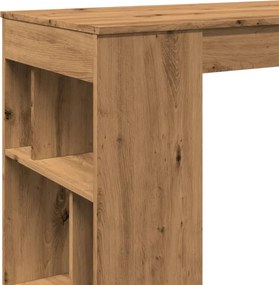vidaXL Τραπέζι Μπαρ με Ράγες Δρυς 102x50x103,5 εκ. Επεξεργ. Ξύλο
