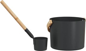 vidaXL Σετ Αξεσουάρ Σαουνάς 2 pcs Μαύρο