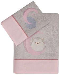 Πετσέτες Βρεφικές Sonic (Σετ 2τμχ) Ecru-Pink Kentia Σετ Πετσέτες 70x125cm 100% Βαμβάκι