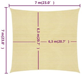 ΠΑΝΙ ΣΚΙΑΣΗΣ ΜΠΕΖ 7 X 7 Μ. ΑΠΟ HDPE 160 ΓΡ./Μ² 311115