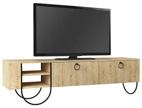 Έπιπλο τηλεόρασης Norfolk Megapap χρώμα φυσικό οξιάς 151x35x43εκ.