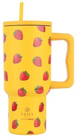 ESTIA ΘΕΡΜΟΣ STRAW TUMBLER XL SAVE THE AEGEAN 900ml BERRY BRIGHT