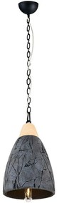 Φωτιστικό Οροφής 414LRC1529 Φ19x120cm 1xE27 40W Black Opviq