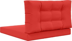 vidaXL Μαξιλάρι Καναπέ Εξωτερικού Χώρου 2 pcs Κόκκινο Πολυεστέρας
