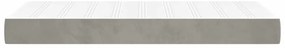 vidaXL Στρώμα με Pocket Springs Ανοιχτό Γκρι 140x210x20 εκ. Βελούδινο