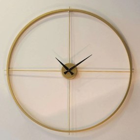 Ρολόι Τοίχου Arcadia 507ATP1504 48x48cm Black-Gold Wallity Metal