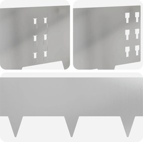 vidaXL Περίγραμμα γκαζόν 30 τμχ. 100 x 25 cm Γαλβανισμένος Χάλυβας