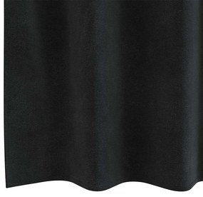 vidaXL Κουρτίνες με κουρτίνες 2 pcs Μαύρο 140 x 225 cm Βελούδο