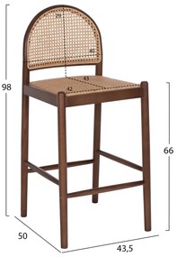 ΣΚΑΜΠΟ ΑΠΟ ΟΞΙΑ-RATTAN ΑΨΙΔΑ ΠΛΑΤΗ ΚΑΡΥΔΙ 47x46x100Yεκ.HM9408.04