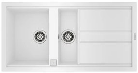 TEKA NOVA 60 B-TG 1 1/2B 1D Ένθετος Γρανιτένιος νεροχύτης Artic White Μ100xΠ51εκ