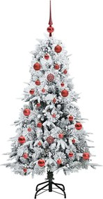 vidaXL Τεχνητό Χριστουγεννιάτικο Δέντρο με Άξονα με βάση Λευκό 150 cm