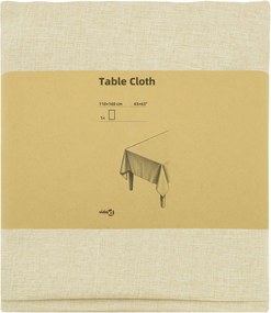 vidaXL Ύφασμα Τραπέζης Λευκό κρεμ 110 x 160 cm Ορθογώνιος