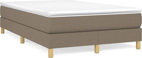 vidaXL Κρεβάτι Boxspring με Στρώμα Taupe 120x200 εκ. Υφασμάτινο