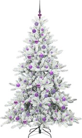 vidaXL Τεχνητό Χριστουγεννιάτικο Δέντρο με Άξονα με βάση Λευκό 180 cm