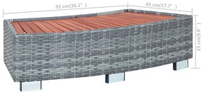 ΣΚΑΛΟΠΑΤΙ ΓΙΑ ΣΠΑ ΓΚΡΙ 92 X 45 X 25 ΕΚ. ΑΠΟ ΣΥΝΘΕΤΙΚΟ ΡΑΤΑΝ 46461