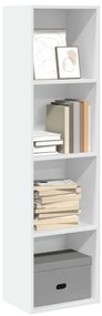 vidaXL Βιβλιοθήκη Λευκή 40x30x152 εκ. από Επεξεργασμένο Ξύλο