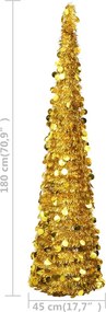 vidaXL Τεχνητά χριστουγεννιάτικα δέντρα PET Gold
