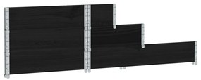 vidaXL Ζαρντινιέρα Υπερ. 3 Επιπέδων Μαύρη 120x80 εκ. Μασίφ Ξύλο Πεύκου
