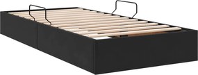 vidaXL Κρεβάτι Οθωμανικού Τύπου Μαύρο 100 x 200 cm Βελούδο
