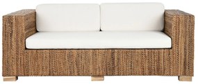 Καναπές κήπου Home ESPRIT Λευκό Φυσικό 192 x 92 x 65 cm