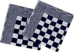 vidaXL Σετ Πετσετών 10 Τεμαχίων Μπλε και Λευκό Βαμβακερές