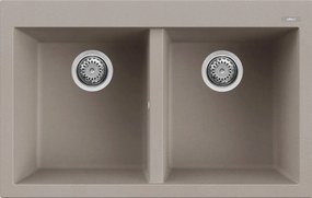 Elleci Quadra 350 - Νεροχύτης Κουζίνας Γρανίτη 79x50 - Tortora