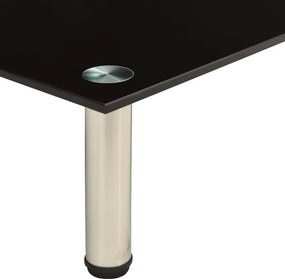 vidaXL Βάση Τηλεόρασης Μαύρη 60 x 35 x 17 εκ. από Ψημένο Γυαλί