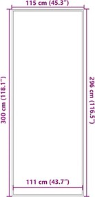 vidaXL Πατάκι Εισόδου Γκρι 115 x 300 εκ.