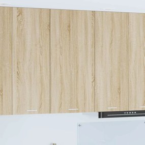 vidaXL Κρεμαστό ντουλάπι Riga Σομόνα Δρυς και Λευκό 50 x 31 x 100 εκ.