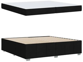 vidaXL Σκελετός Κρεβατιού Μαύρο 200 x 200 cm ύφασμα