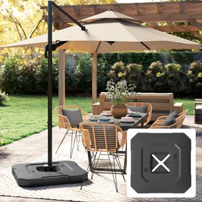 Βάση ομπρέλας 2 τεμαχίων, αδιάβροχη, βάρος ομπρέλας, βάση για ομπρέλα κρεμαστή