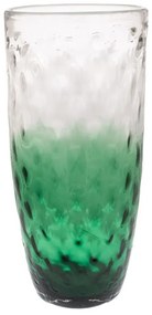 Βάζο Γυάλινο 85021 22x50cm Clear-Green Γυαλί